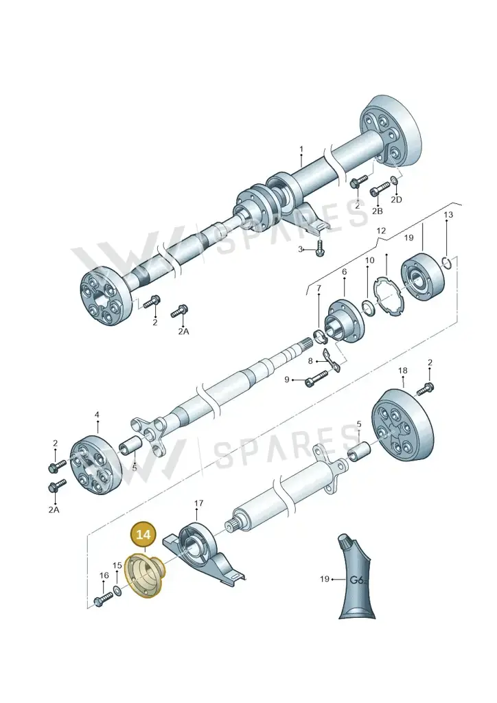 020409285Q — Audi A3/S3/quattro (2005-2007) diagram 194521100, position 14