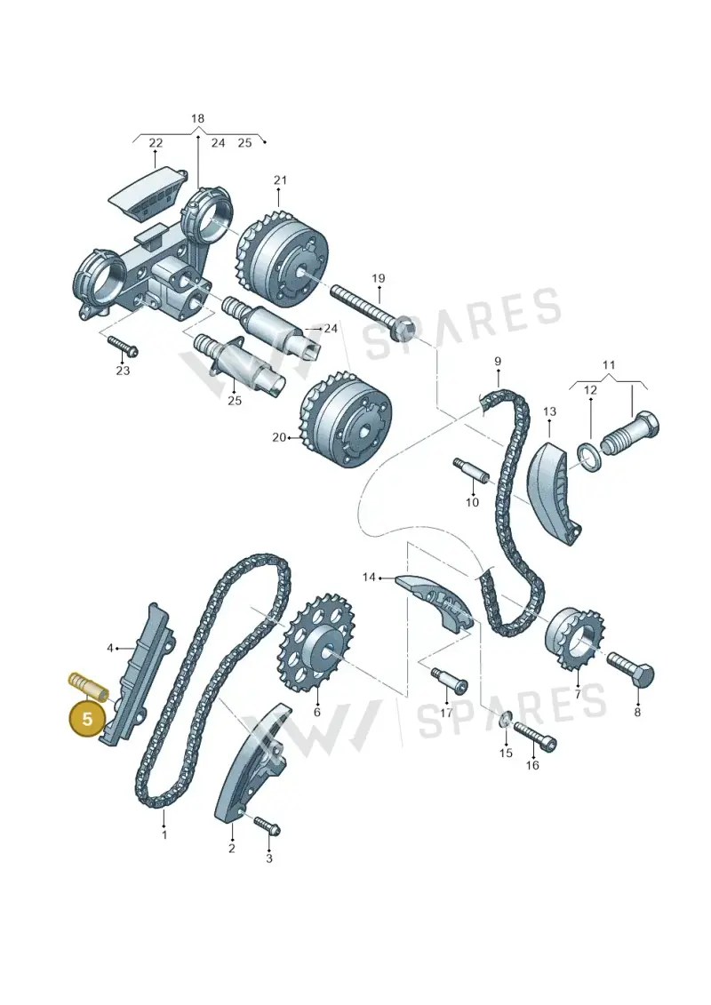 021109471 — Audi A3 Sportback (2008-2013) diagram 244109900, position 5