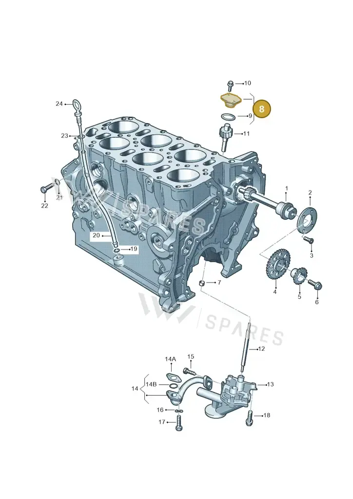 021115185B — Audi A3 Sportback (2008-2013) diagram 195115300, position 8