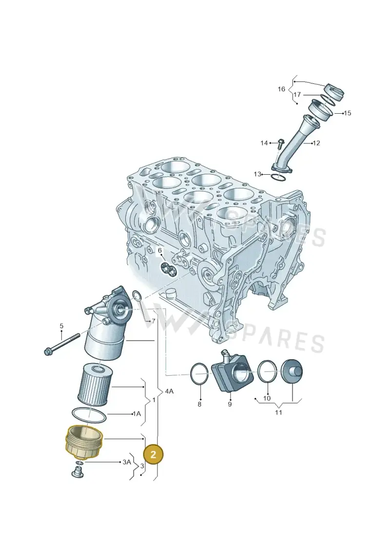 021115433E — Audi Q7 qu. 3.0 TDI (2009-2015) diagram 230115700, position 2