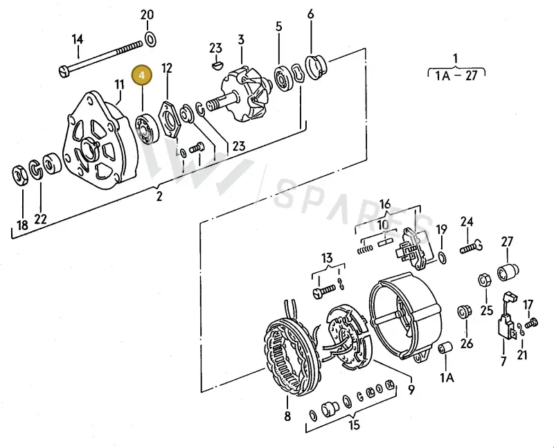 021903221D — Audi 80/90 (1989-1991) diagram 084161000, position 4