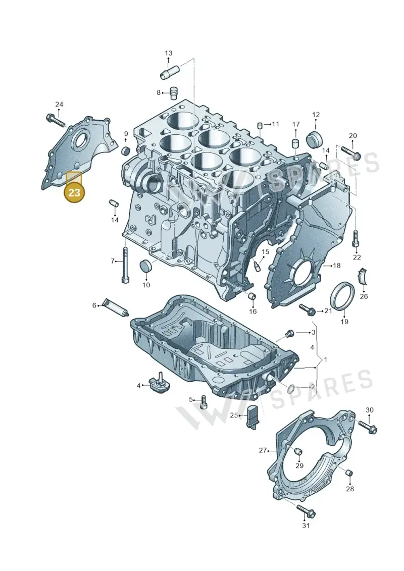 022103151D — Audi Q7 qu. 3.0 TDI (2009-2015) diagram 460103300, position 23