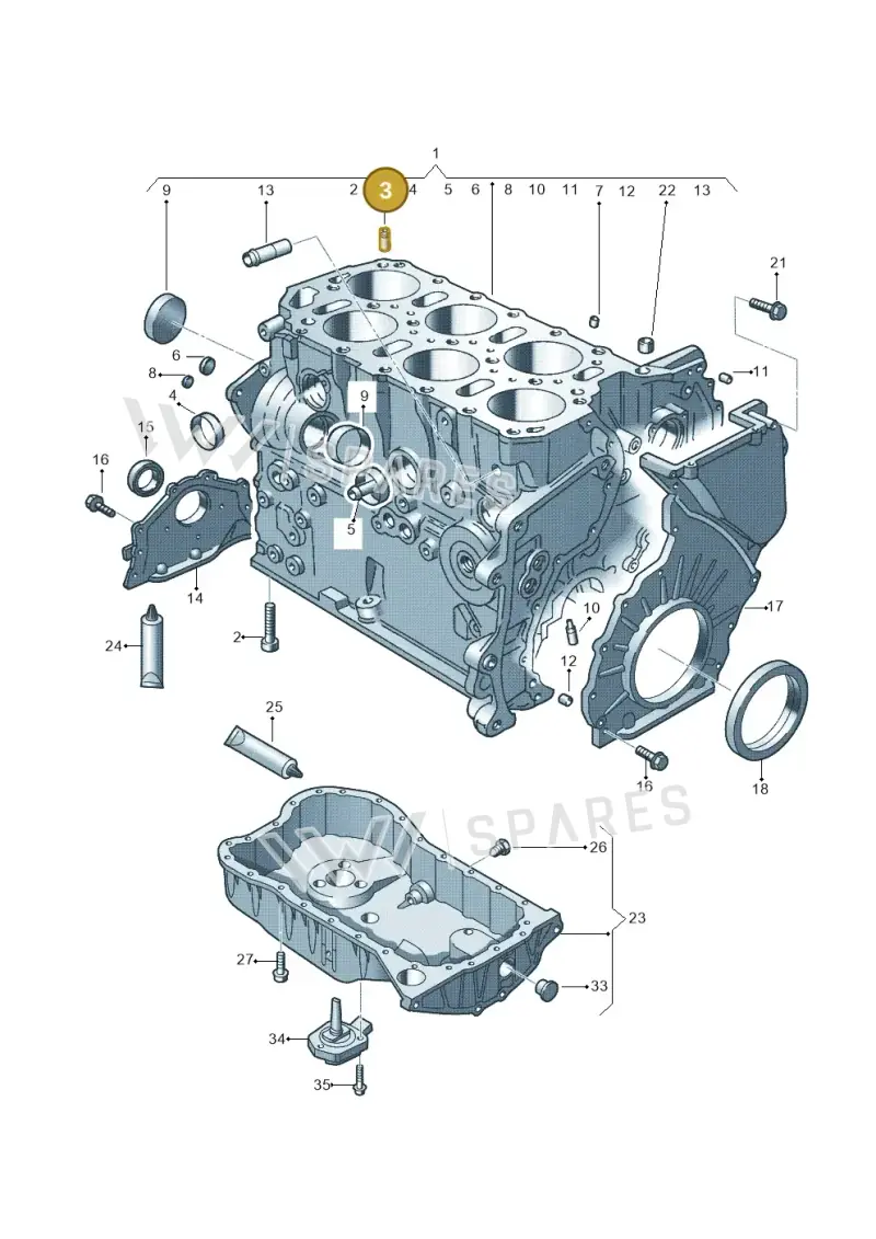 022103175 — Audi A3 Sportback (2008-2013) diagram 278103200, position 3