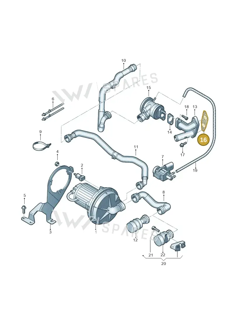 022131120B — Audi A3 Sportback (2008-2013) diagram 405131040, position 16