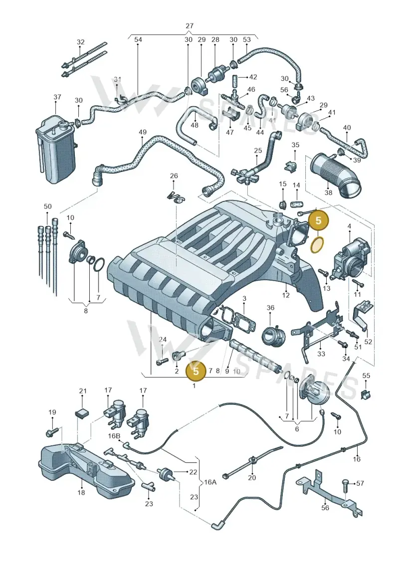 022133237D — Audi A3 Sportback (2008-2013) diagram 412133820, position 5