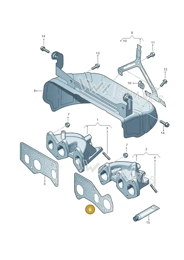 022253050C — Audi A3 Sportback (2008-2013) diagram 258253250, position 6