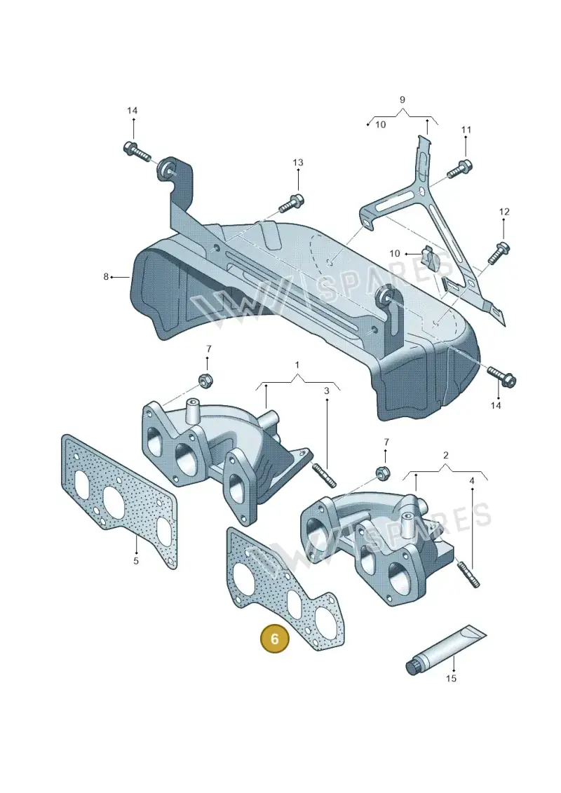 022253050C — Audi A3 Sportback (2008-2013) diagram 258253250, position 6