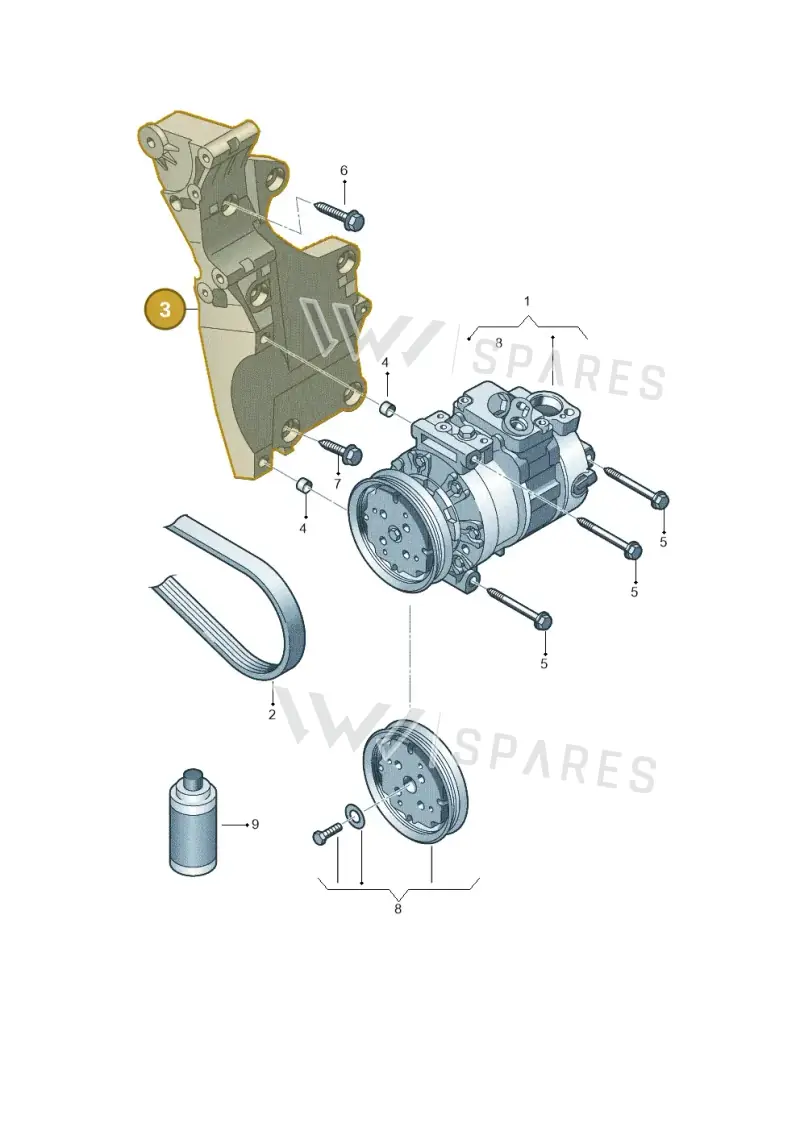 022260089M — Audi A3 Sportback (2008-2013) diagram 409260200, position 3