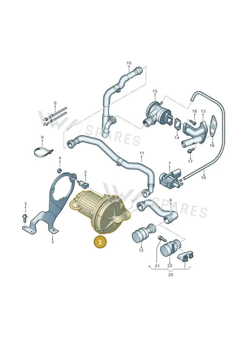 022959253A — Audi A3 Sportback (2008-2013) diagram 405131040, position 1