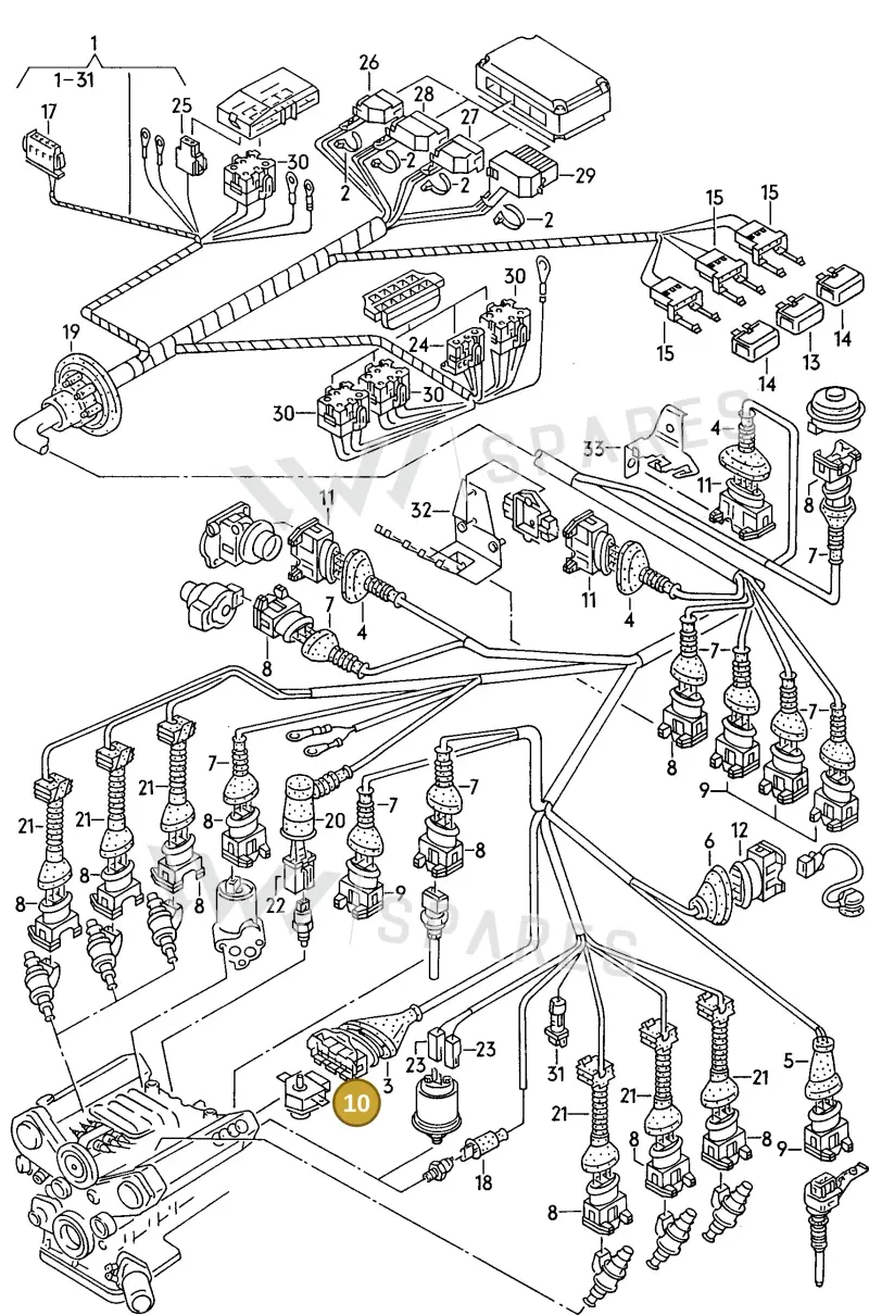025906238B — Audi A6/Wagon          95 (1994-1995) diagram 119971700, position 10