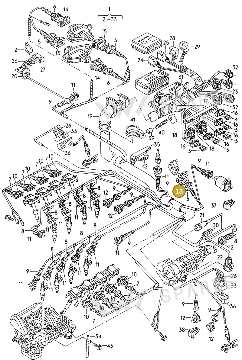 025906238B — Audi A8 quattro (1999-2002) diagram 153971600, position 13