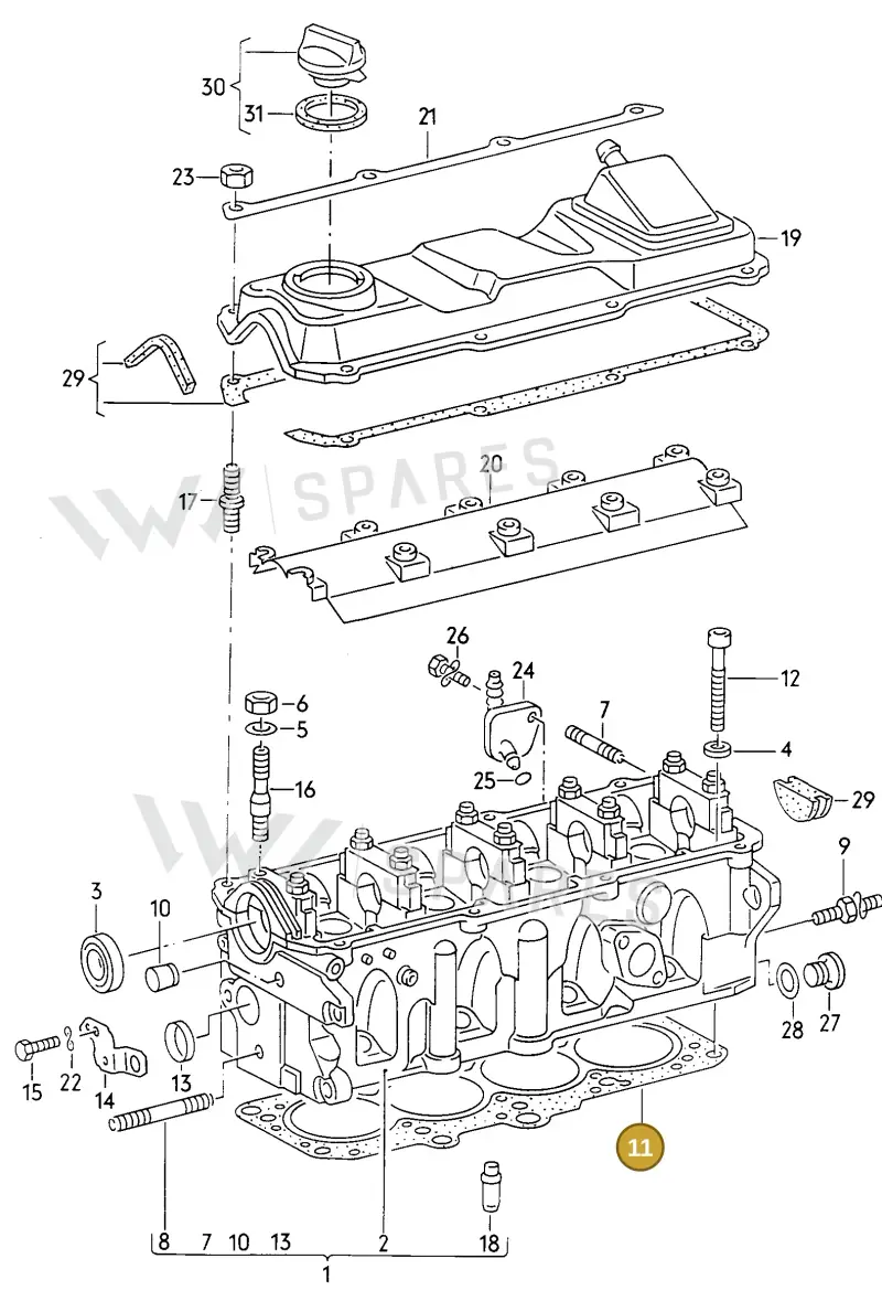 026103383P — Audi 4000 S (1984-1987) diagram 003002200, position 11