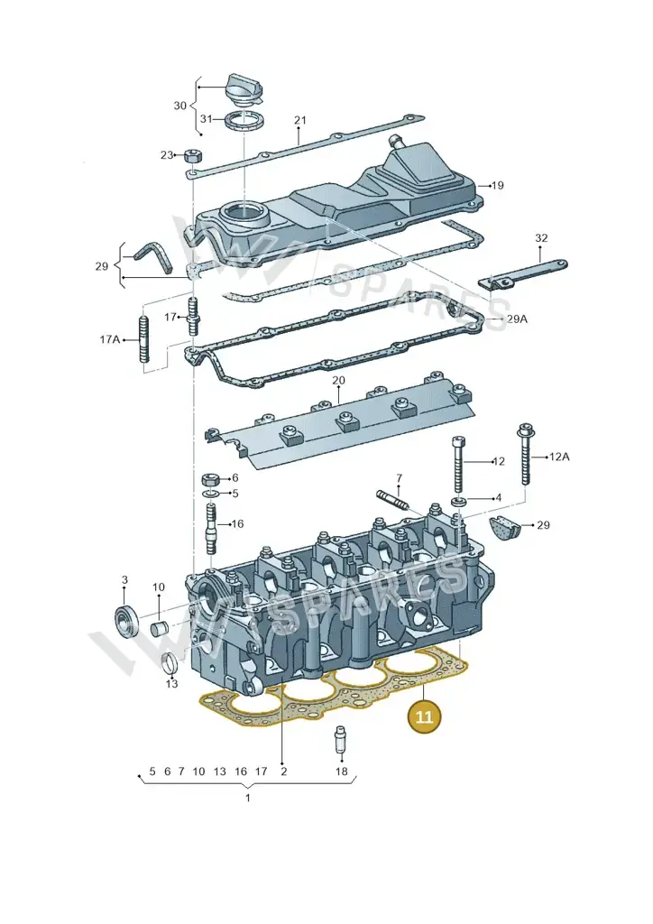 026103383P — Audi 90 (1993-1995) diagram 118103350, position 11