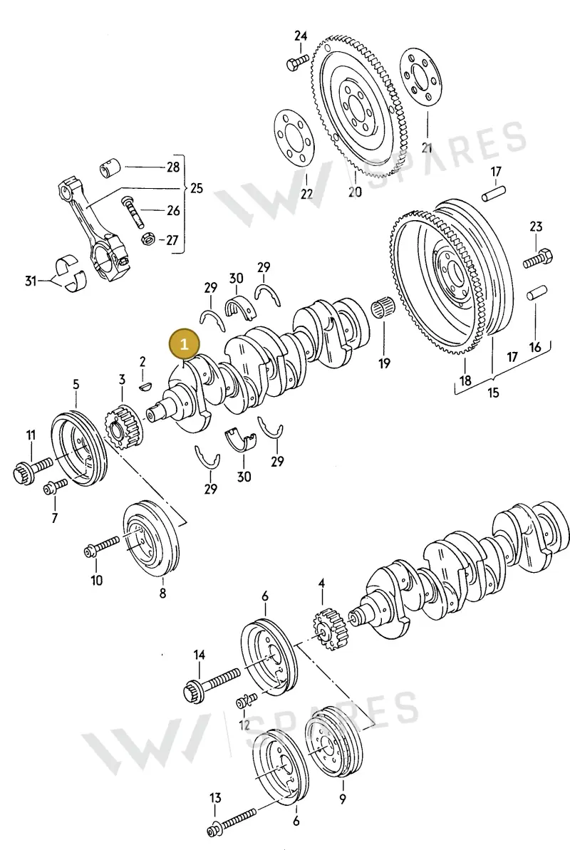 026105101E — Audi 80/90 (1987-1989) diagram 071004000, position 1