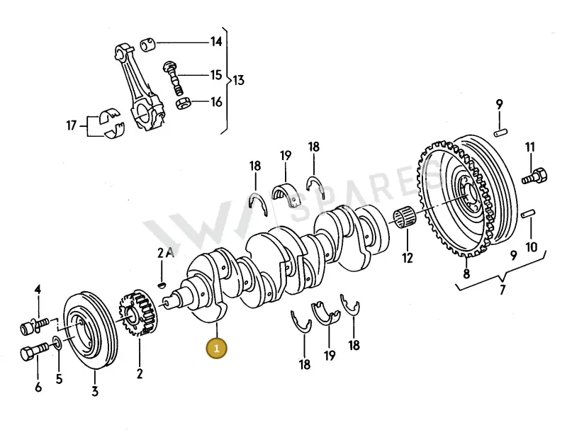 026105101E — Audi 80/90 qu. (1987-1991) diagram 074004500, position 1