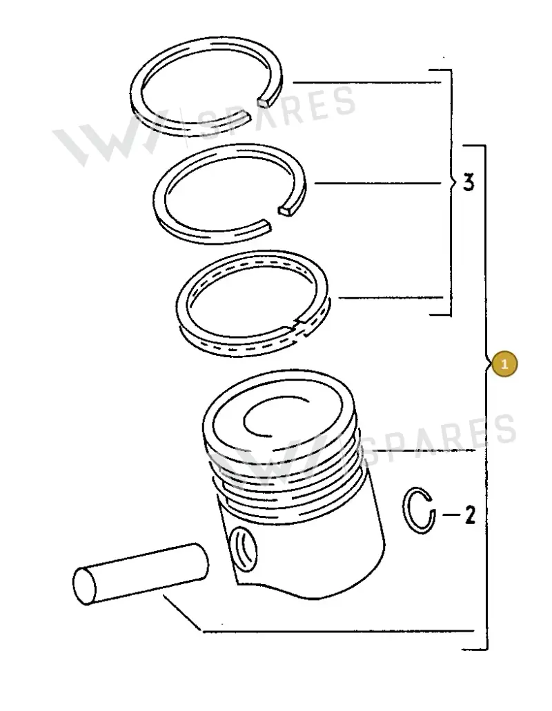 026107065M — Audi 80/90 (1989-1991) diagram 052005050, position 1