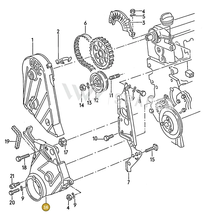 026109175A — Audi 100/Wagon (1989-1990) diagram 079012200, position 16
