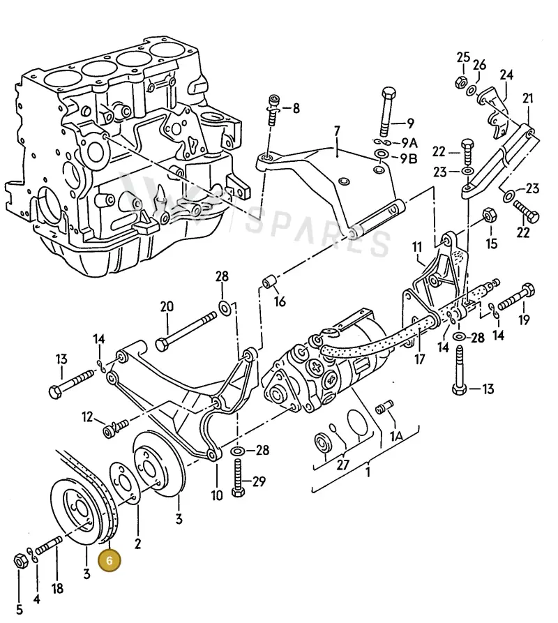 026145271 — Audi 100/Wagon (1989-1990) diagram 079041100, position 6