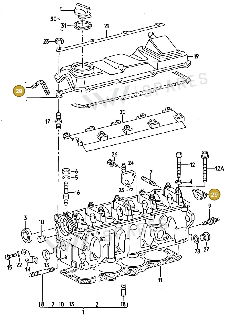 026198025A — Audi 80/90 qu. (1987-1991) diagram 007005000, position 29