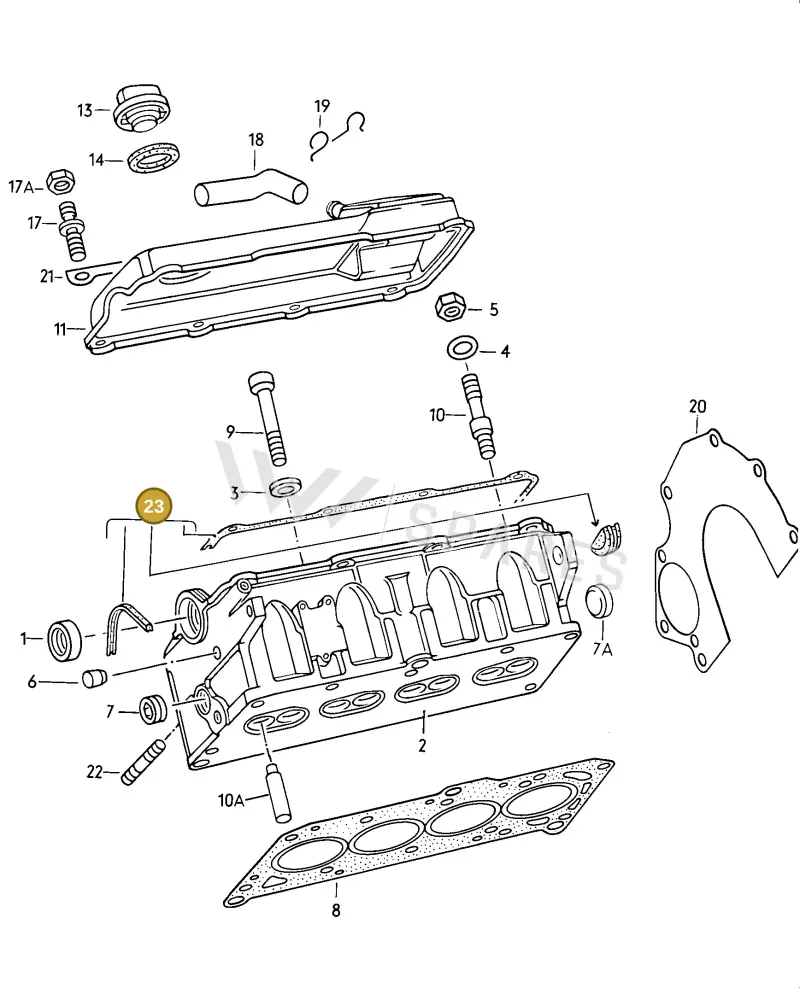 026198025A — Audi 5000 (1981-1982) diagram 022005000, position 23