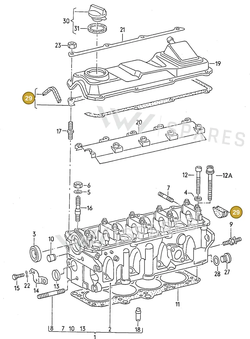 026198025A — Audi 4000 S (1984-1987) diagram 052002300, position 29