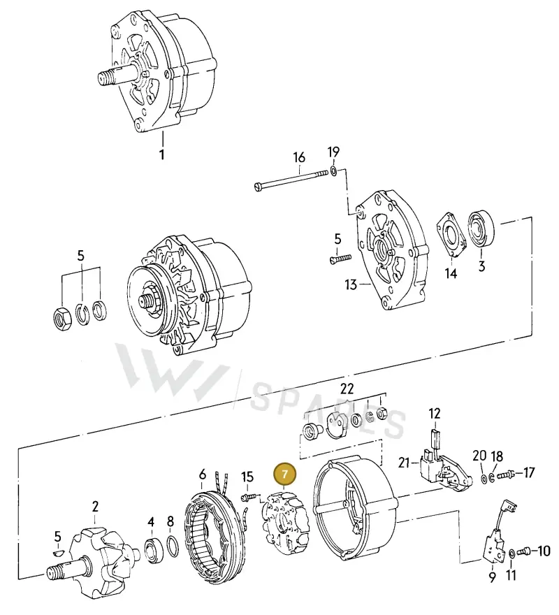026903359 — Audi 5000 Turbo (1984-1988) diagram 005150100, position 7