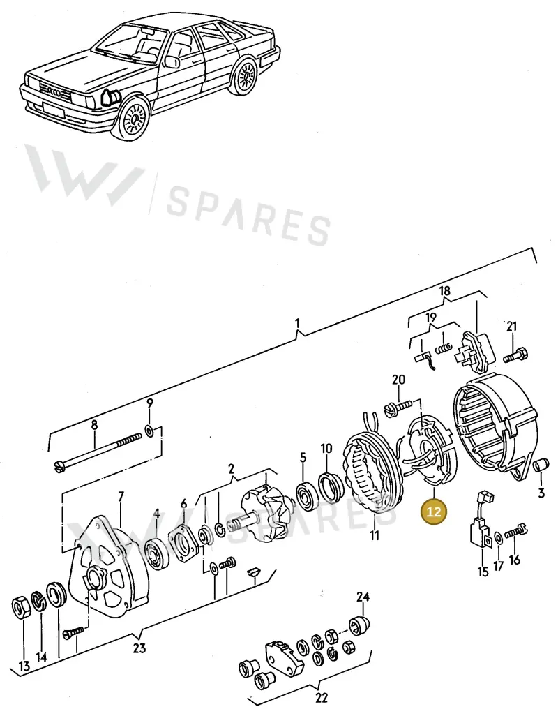 026903359 — Audi 100/Wagon qu. (1988-1990) diagram 088150000, position 12