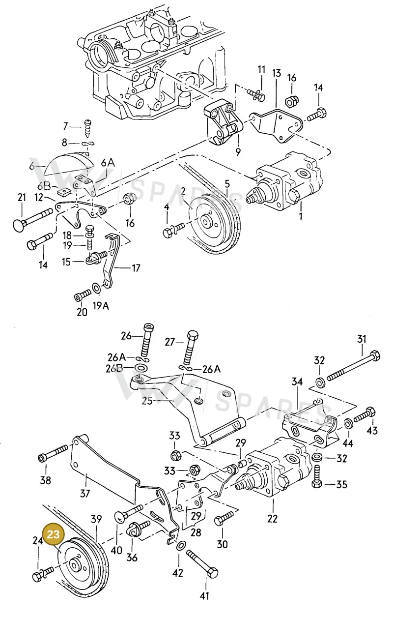 027145255 — Audi 4000 S (1984-1987) diagram 003032200, position 23