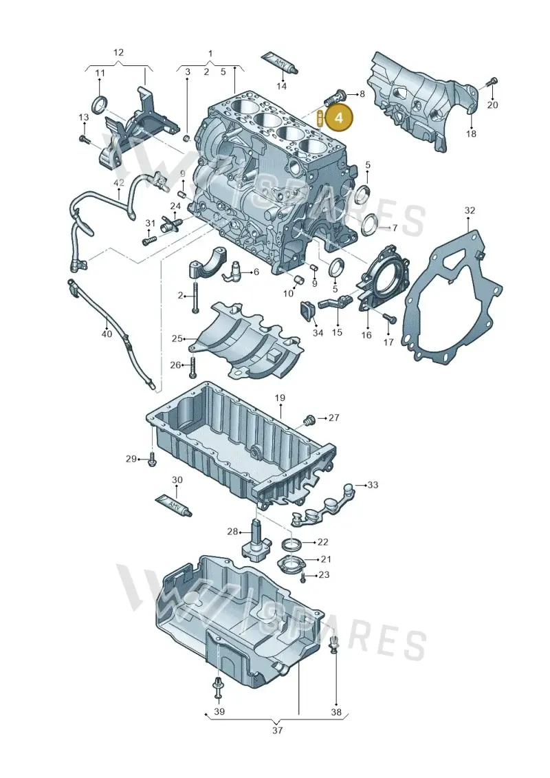 028103039A — Audi A3 Sportback (2016-2020) diagram 745103550, position 4