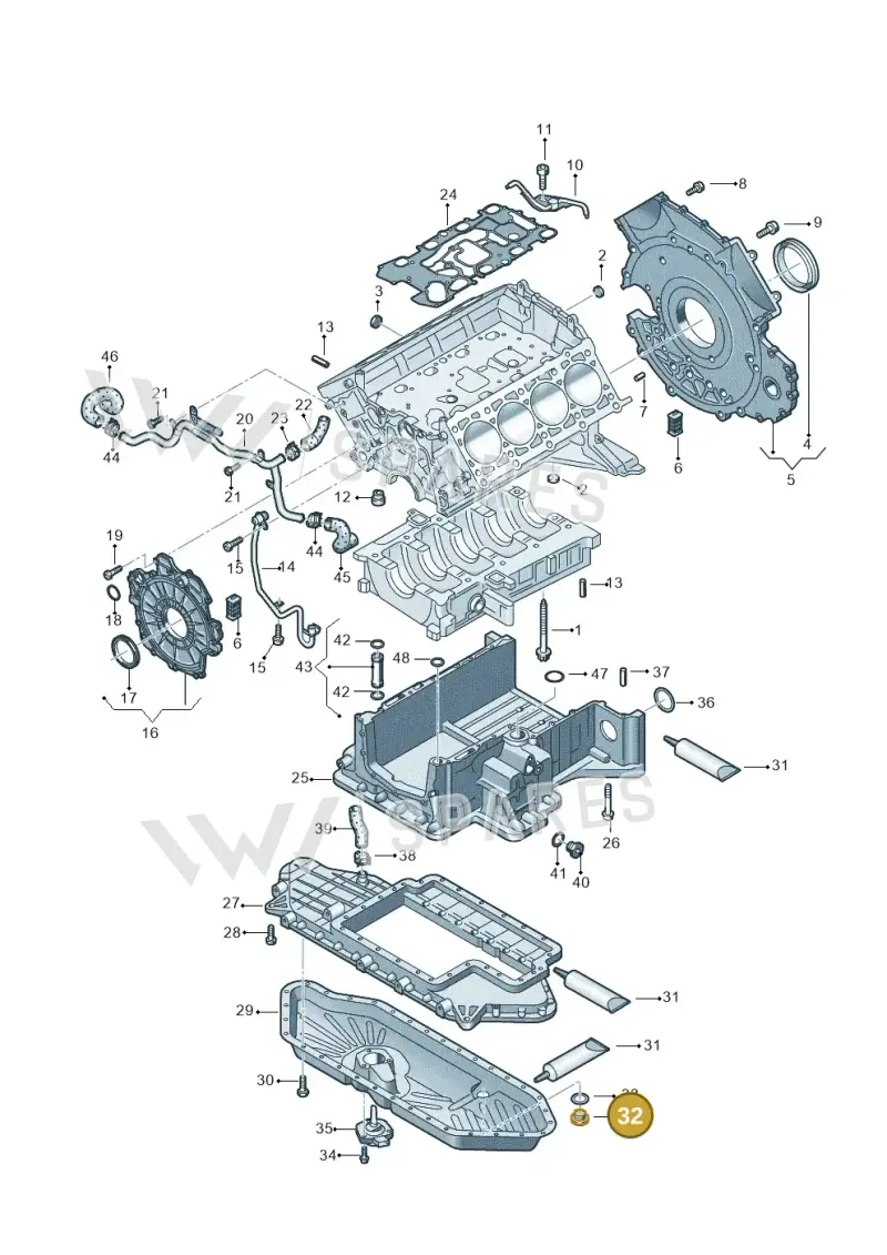 028103059A — Audi A8/S8/qu. lang    08> (2007-) diagram 291103060, position 32