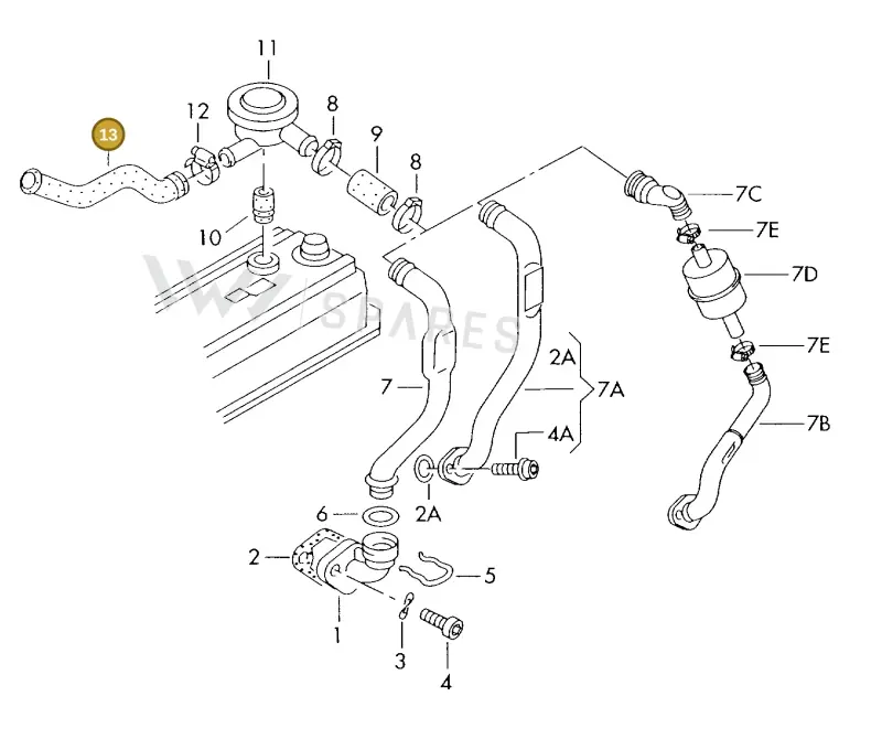 028103493Q — Audi 90 (1993-1995) diagram 114103800, position 13