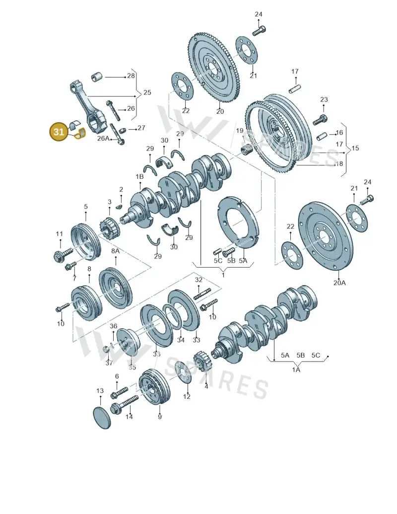028105719A — Audi A4/Avant (1999-2001) diagram 123105150, position 31