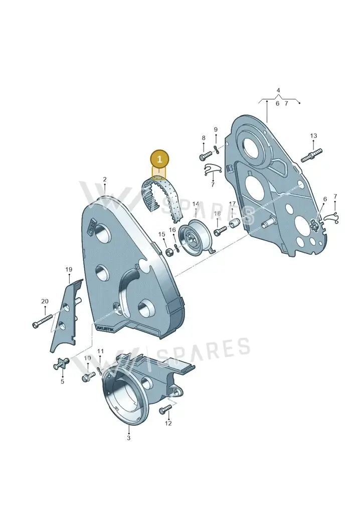 028109119AA — Audi A4/Avant (1999-2001) diagram 156109600, position 1