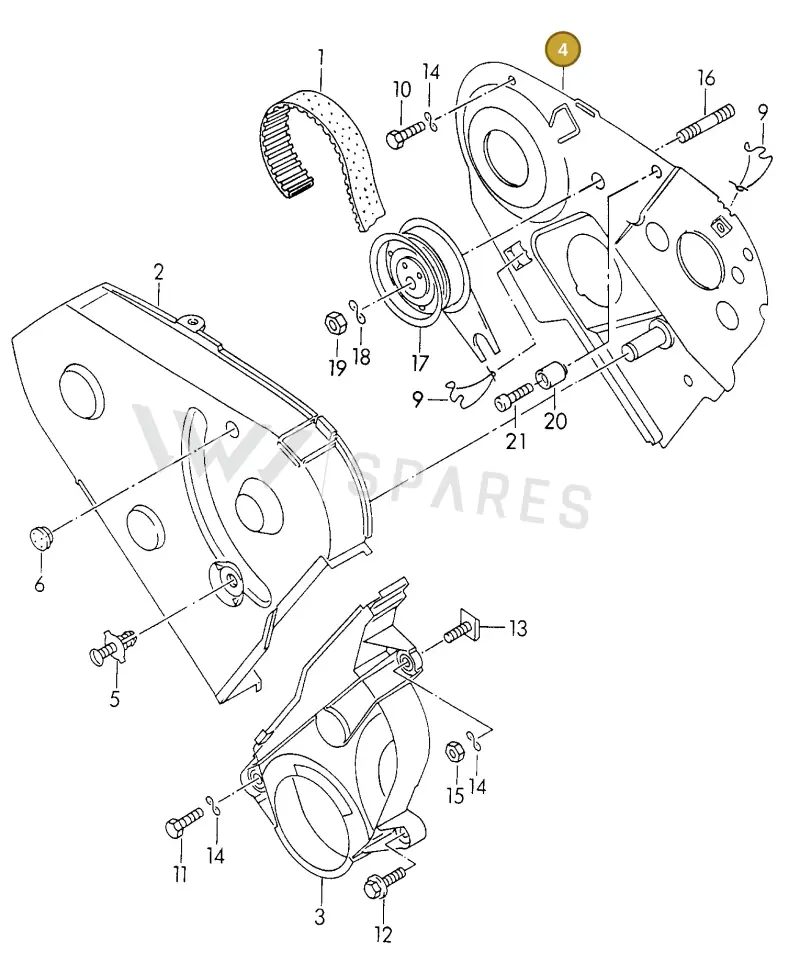 028109143K — Audi 90 (1993-1995) diagram 117109600, position 4