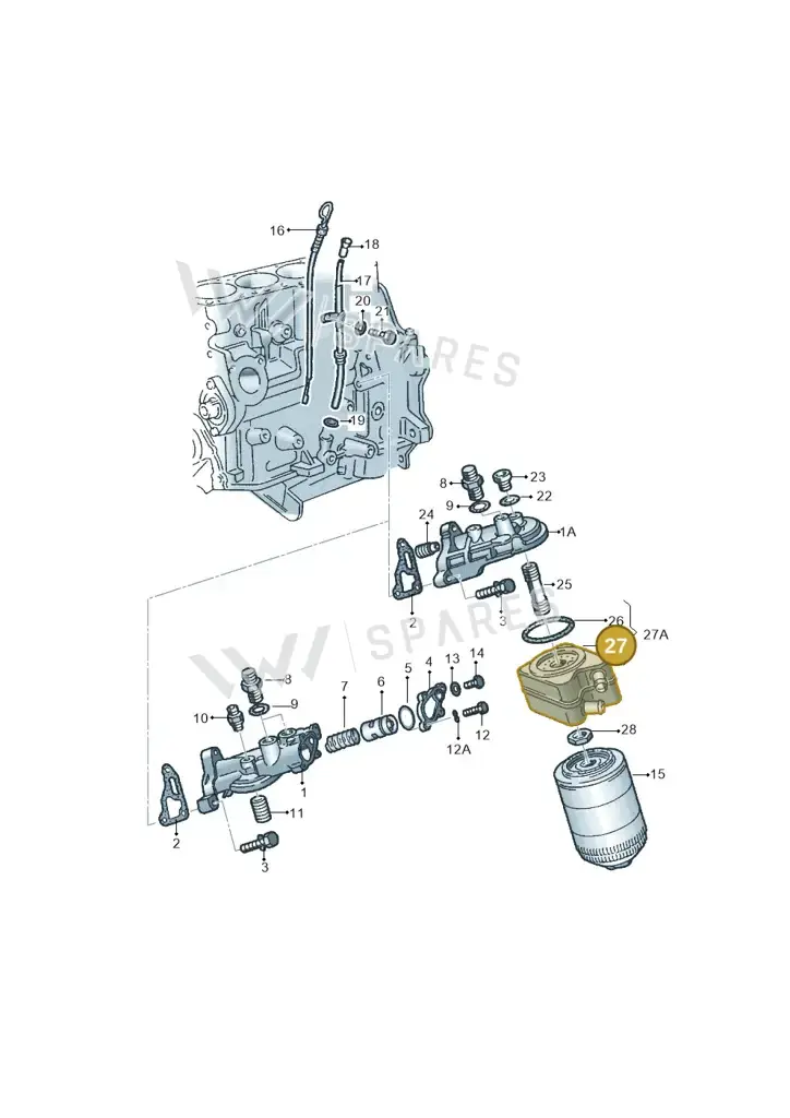 028117021C — Audi A4/Avant (1999-2001) diagram 114115550, position 27