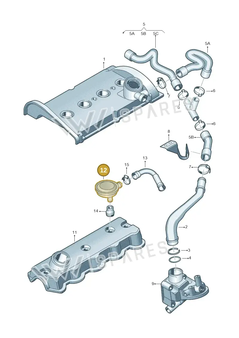 028129101E — Audi A3/S3/QUATTRO (2000-2003) diagram 194103800, position 12