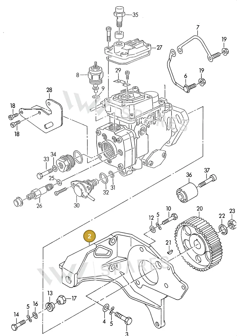 028130147B — Audi 90 (1993-1995) diagram 114130200, position 2