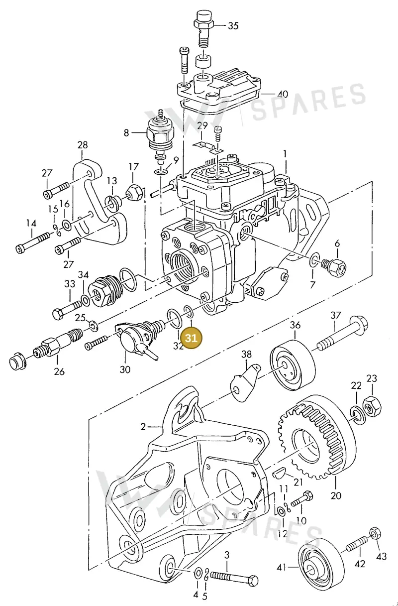 028130684 — Audi A6/S6/Wg.qu.F>4A (1996-1997) diagram 118130400, position 31