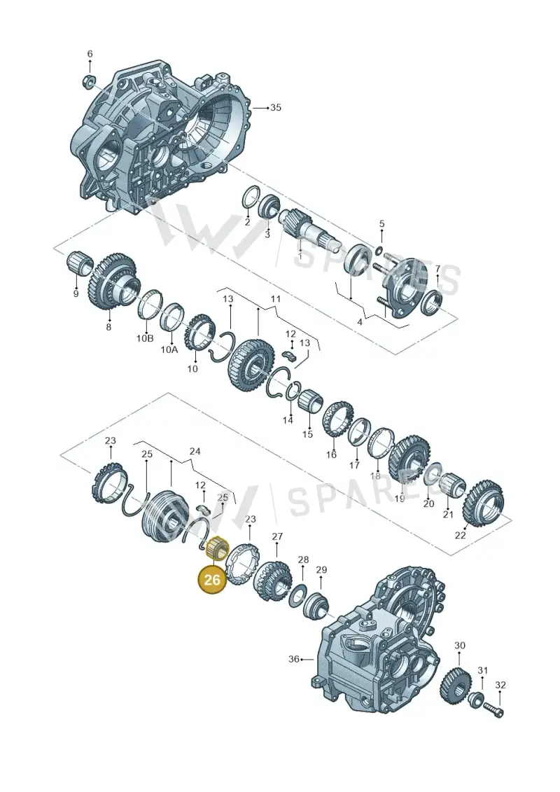 02A311115E — Audi A3 Sportback (2016-2020) diagram 201311380, position 26