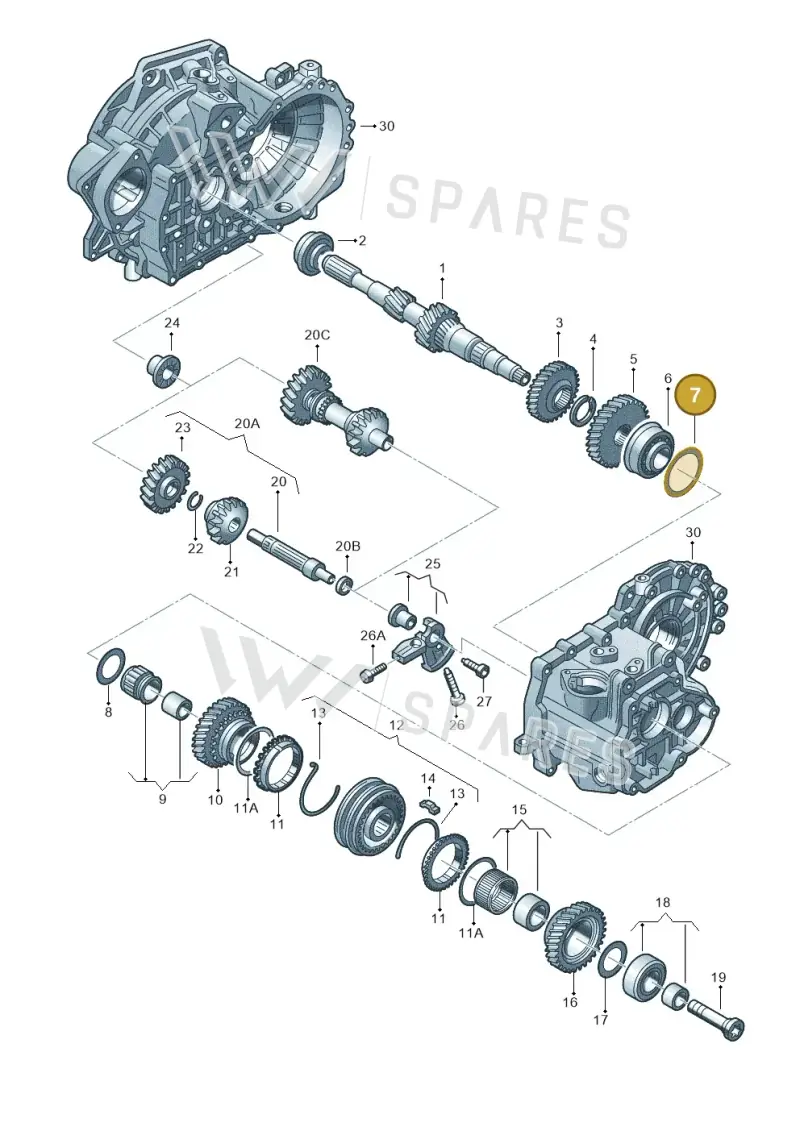 02A311140S — Audi TTS Coupe 2.0 (2010-2014) diagram 656311410, position 7