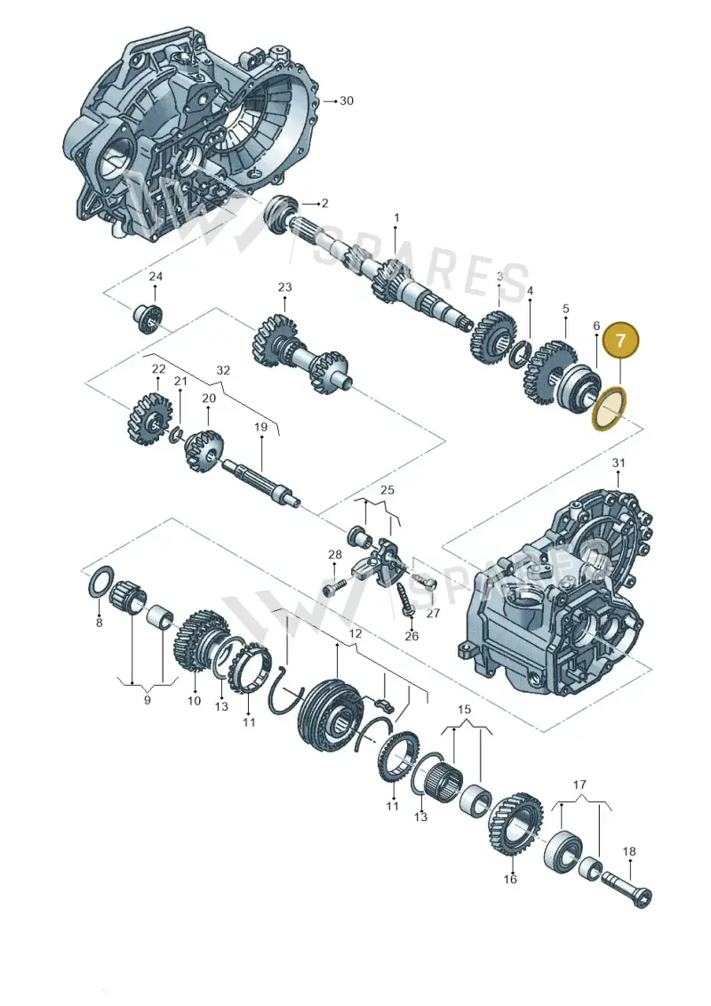 02A311140 — Audi A1 sportback 1.0 (2018-) diagram 890311320, position 7