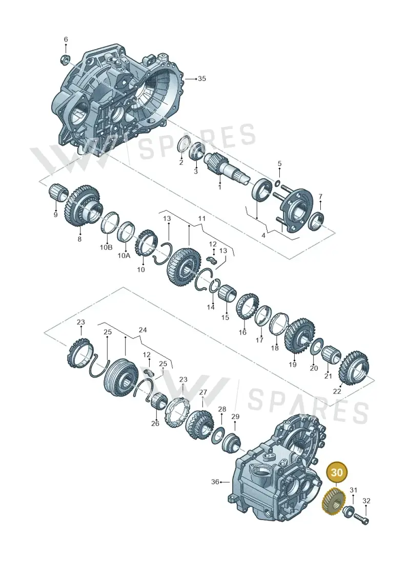 02A311361AD — Audi A3 Sportback (2008-2013) diagram 201311380, position 30