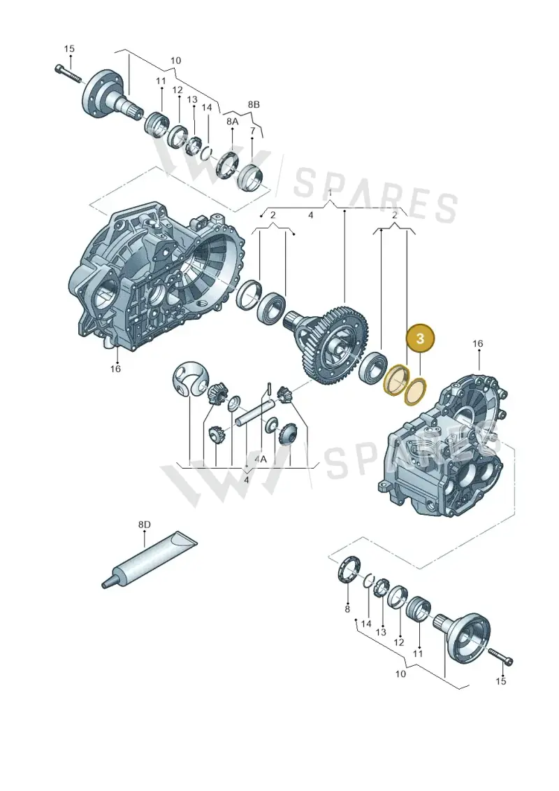 02A409210J — Audi TTS Coupe 2.0 (2010-2014) diagram 409409270, position 3