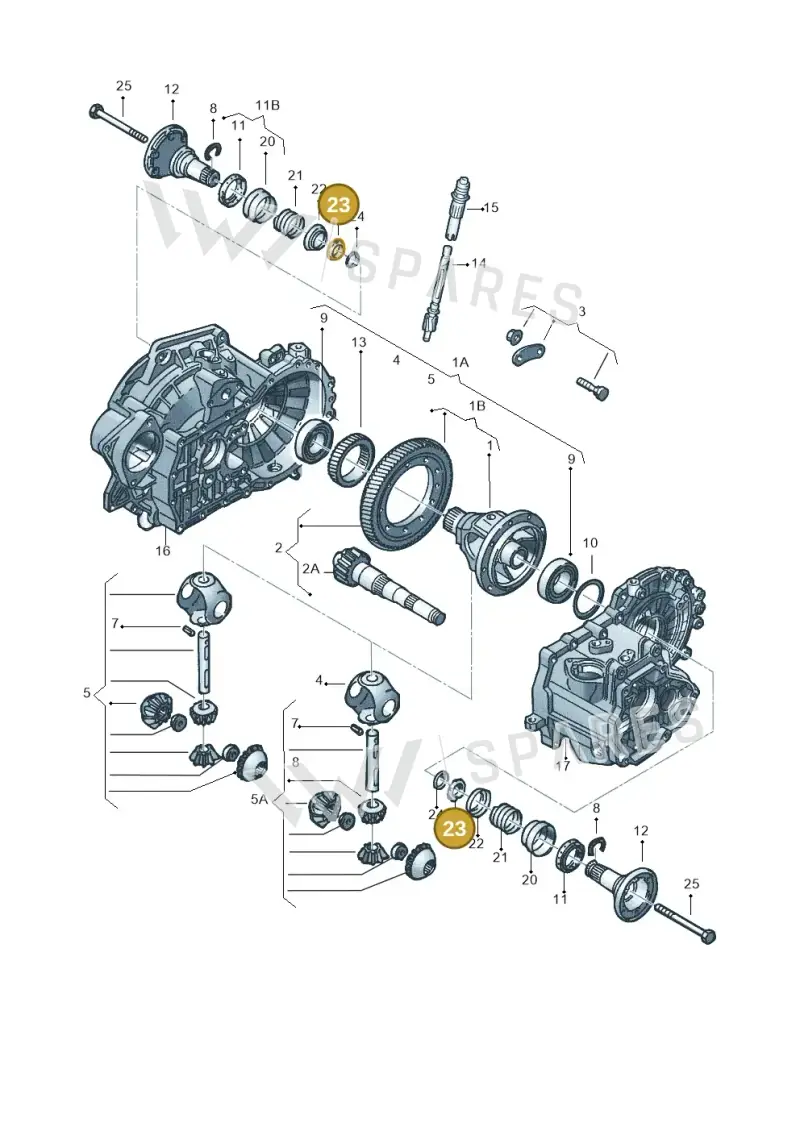 02A409374 — Audi A3/S3/QUATTRO (1996-2000) diagram 148409250, position 23