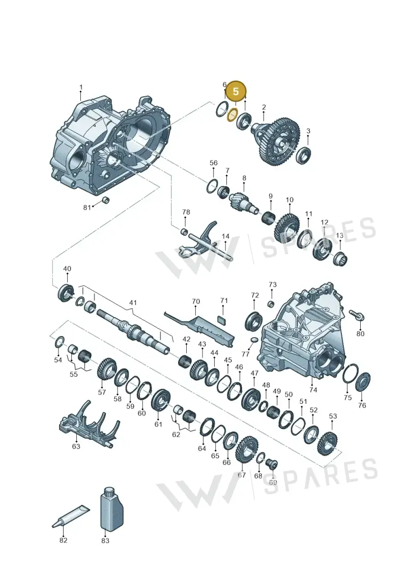 02B409210 — Audi A3 Sportback (2019-2021) diagram 803311028, position 5
