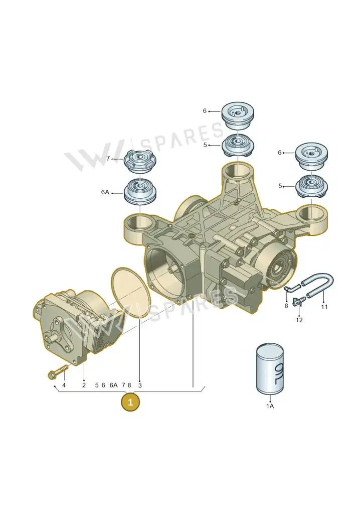 02D525010AR — Audi A3/S3/quattro (2005-2007) diagram 412525100, position 1
