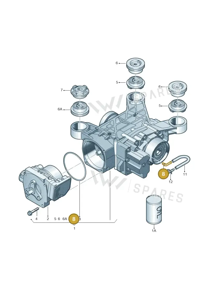 02D525118B — Audi A1 Sportback (2010-2015) diagram 412525100, position 8
