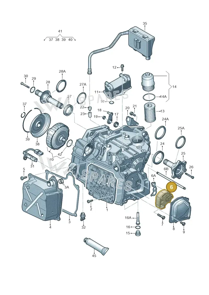 02E315105B — Audi A1 sportback 1.0 (2018-) diagram 850321650, position 6