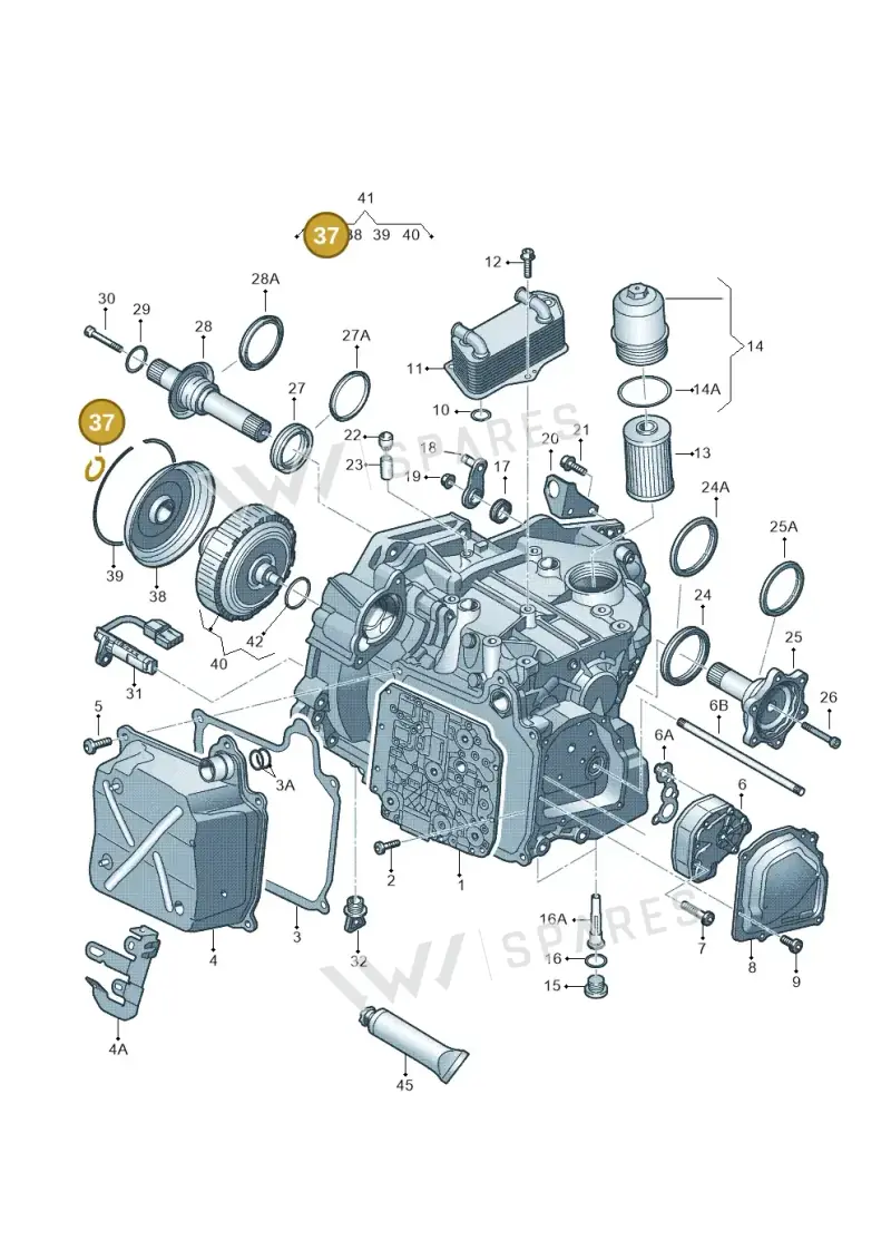 02E398321 — Audi Q3 1.4 (2016-) diagram 405321600, position 37