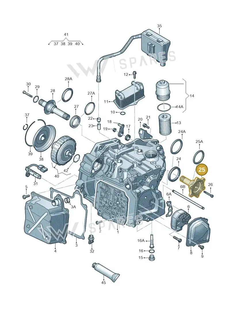 02E409343C — Audi A3 Sportback (2016-2020) diagram 850321650, position 25